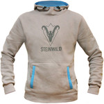 Steinwild Logo Hoodie, M, grey-blue