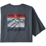 Patagonia Line Logo Ridge Pocket Responsibili-Tee T-Shirt, L, plume grey