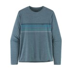 Patagonia Cap Cool Daily Graphic Shirt Langarmshirt, L, line logo ridge stripe/light plume grey x-dye