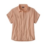 Patagonia Women’s Lightweight A/C Shirt Bluse, S, fresh breeze/antique pink