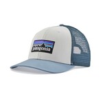 Patagonia P-6 Logo Trucker Hat Basecap, white w/light plume grey
