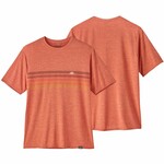 Patagonia Cap Cool Daily Graphic Shirt T-Shirt, M, line logo ridge stripe/quartz coral x-dye