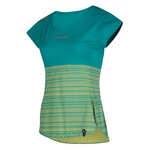La Sportiva Women's Lidra T-Shirt, XS, lagoon/green banana