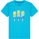 La Sportiva Icy Mountains T-Shirt für Kinder, Größe 120, maui