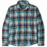 Patagonia Cotton in Conversion Lightweight Fjord Flannel Langarmshirt, S, lavas/belay blue