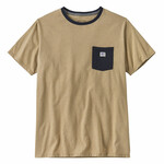 Patagonia Shop Sticker Pocket Responsibili-Tee T-Shirt, S, nautilus tan