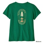 Patagonia Women’s Clean Climb Bloom Pocket Responsibili-Tee T-Shirt, S, gather green