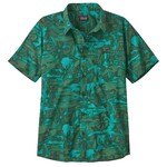Patagonia Go To Shirt Kurzarmhemd, S, cliffs and waves / conifer green
