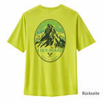 Patagonia Cap Cool Daily Graphic Lands T-Shirt, S, chouinard crest / phosphorus green x-dye