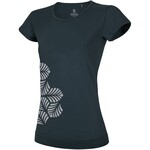 Ocun Women's Classic T T-Shirt, S, anthracite obsidian leafs