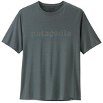 Patagonia Cap Cool Daily Graphic Shirt T-Shirt, M, '73 text logo / nouveau green x-dye