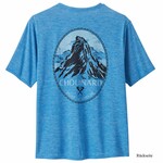 Patagonia Cap Cool Daily Graphic Lands T-Shirt, S, chouinard crest / vessel blue x-dye