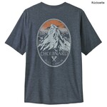 Patagonia Cap Cool Daily Graphic Lands T-Shirt, S, chouinard crest: smolder blue x-dye