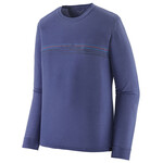 Patagonia L/S Cap Cool Merino Blend Graphic Shirt Langarmshirt, S, strata stripe: solstice purple