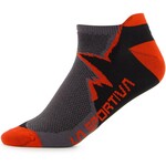 La Sportiva Climbing Socks Klettersocken, S, carbon/mountain red