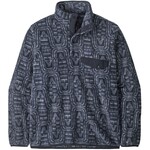 Patagonia Lightweight Synch Snap-T Fleecepullover, S, flow: sunken blue