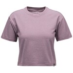 Black Diamond Women's BD Stripe Crop Short Sleeve Tee T-Shirt, S, fig-soft lilac