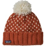 Patagonia Snowbelle Beanie Bommelmütze, offset dot: burnished red
