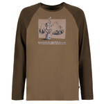 E9 Long Coffee Langarmshirt, S, tobacco