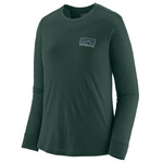Patagonia Women's L/S Cap Cool Merino Blend Graphic Shirt Langarmshirt, S, fitz roy strata: cascade green