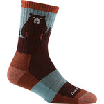 Darn Tough Women’s Bear Town Micro Crew Lightweight Wandersocken, S, burgundy