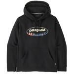 Patagonia '95 Oval Logo Uprisal Hoody, S, black: kaleido