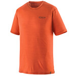 Patagonia Cap Cool Merino Blend Graphic Shirt T-Shirt, S, heritage header: coal orange