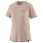 Patagonia Women's Cap Cool Merino Blend Graphic Shirt T-Shirt, S, heritage header: shroom taupe