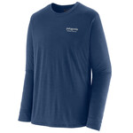 Patagonia L/S Cap Cool Merino Blend Graphic Shirt Langarmshirt, S, heritage header: clement blue