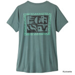 Patagonia Women's Cap Cool Daily Shirt Mother Rays T-Shirt, S, blue sage - light blue sage x-dye