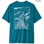 Patagonia Cap Cool Daily Shirt Cloud Crag T-Shirt, S, glacial blue - light glacial blue x-dye