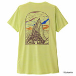 Patagonia Women's Cap Cool Daily Shirt Cloud Crag T-Shirt, S, vellum green