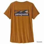 Patagonia Women's Cap Cool Daily Shirt Boardshort Logo T-Shirt, S, cinnamon brown - dark cinnamon brown x-dye