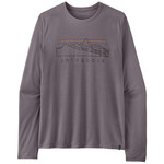 Patagonia L/S Cap Cool Trail Stratapeaks Langarmshirt, S, may grey