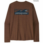 Patagonia L/S Cap Cool Daily Shirt Boardshort Logo Langarmshirt, S, berm brown - light berm brown x-dye