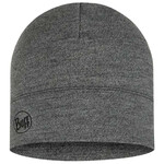 Buff Merino Midweight Beanie, melange light grey