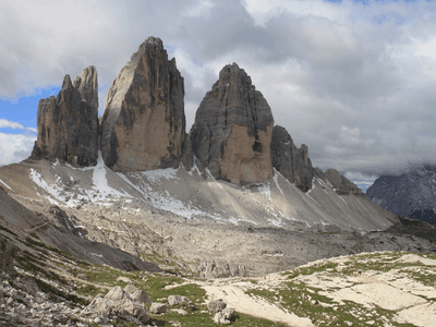 Die Drei Zinnen in den Sextener Dolomiten (Italien)