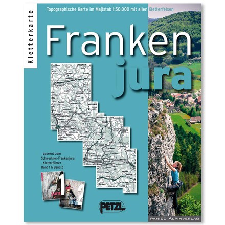 Die Kletterkarte vom Panico Alpenverein enthält alle Kletterfelsen des Frankenjura.