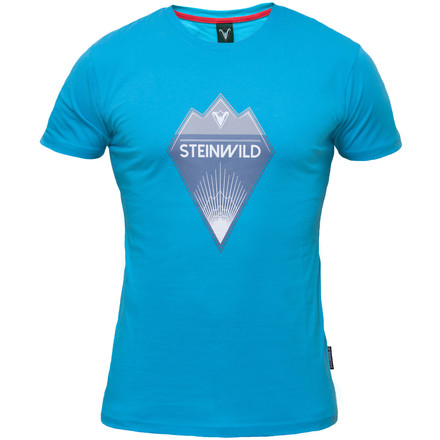 Das Diamond T-Shirt von Steinwild besteht aus weicher Biobaumwolle und ist ein idealer Begleiter bei allen Klettertouren