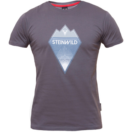 Das Diamond T-Shirt von Steinwild besteht aus weicher Biobaumwolle und ist ein idealer Begleiter bei allen Klettertouren