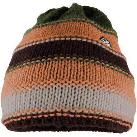 Die Varbis ist eine warme gestrickte Wintermütze mit tollem Streifenlook aus einem weichen Wolle/Acryl Gewebe