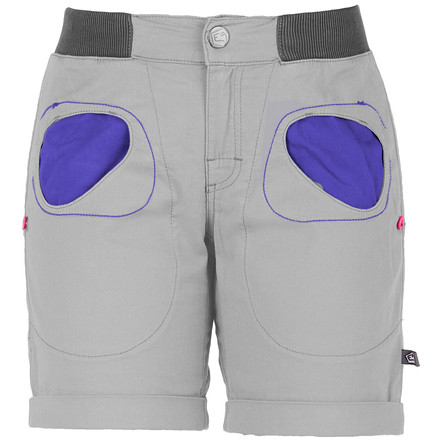 Die Onda Short ist die kurze Variante der beliebten Kletterhose von E9. Auch die Shorts haben die typischen runden Taschenausschnitte