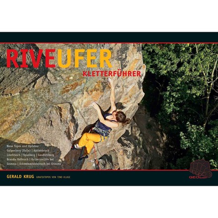 Der Kletterführer Riveufer vom Geoquest Verlag beschreibt die Klettermöglichkeiten in der Nähe von Halle an der Saale mit farbigen Topos und vielen Zusatzinfos