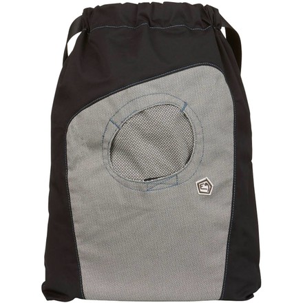 Der E9 Tigro Easy Backpack ist eine einfache Schultertragetasche im Retro-Turnbeutel Design mit einer runden Eingrifftasche wie man sie von den E9 Rondo und Onda Kletterhosen kennt