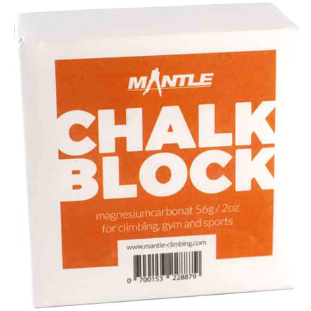 Der Chalk Block von Mantle enthält 56 Gramm feinstes Magnesiumcarbonat ohne Zusatzstoffe, gepresst zu einem festen Block