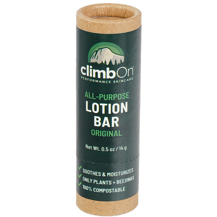 Die Climb On Lotion Bars sind eine Hautpflege, die speziell für rissige und raue Hände von Kletterern entwickelt wurde. Mit 100% natürlichen Inhaltsstoffen