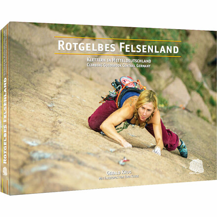 Der Geoquest Rotgelbes Felsenland Kletterführer beinhaltet die besten Klettermöglichkeiten in Mitteldeutschland mit vielen Infos und detailierten Topos