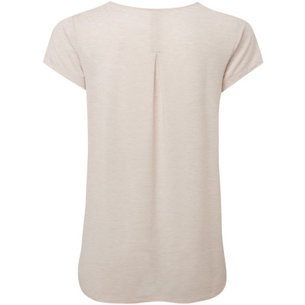  Das Asha Top ist ein T-Shirt für Frauen mit einem locker sitzenden Schnitt und einem atmungsaktiven Materialmix aus recyceltem Polyester