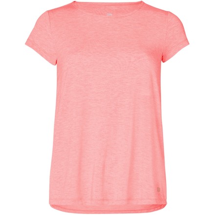 Das Asha Top ist ein T-Shirt für Frauen mit einem locker sitzenden Schnitt und einem atmungsaktiven Materialmix aus recyceltem Polyester