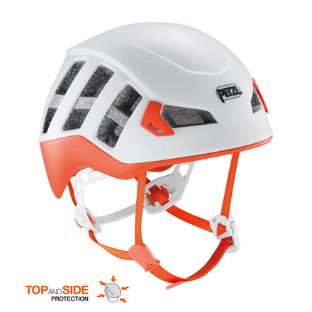 Der Meteor von Petzl ist ein leichter und vielseitiger Helm für Kletterer, Bergsteiger und Skitourengeher, der sich auf fast jede Kopfform anpassen lässt.